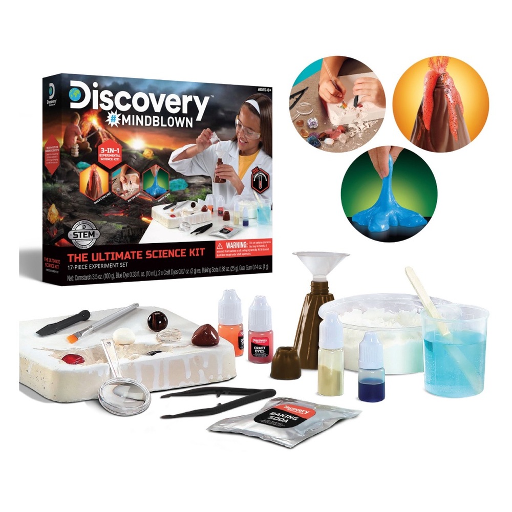 Discovery Kids #MINDBLOWN Ultimate Science Experiment 17 pc Kit, 4 Experiments!